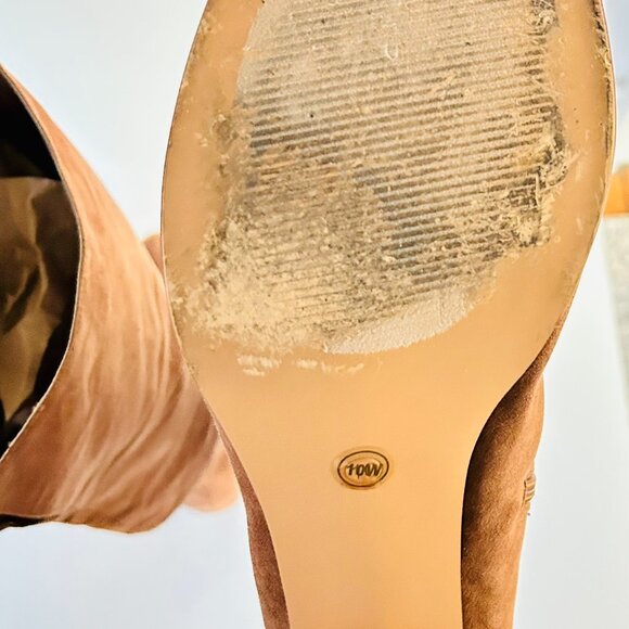 Eloquii Over-the-Knee Boots in Chestnut Size 10W - Picture 8 of 9